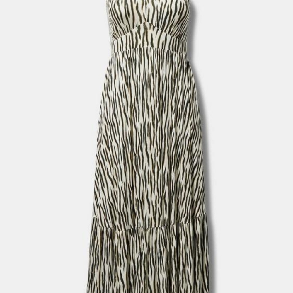 Torrid Black and White Zebra Maxi Dress